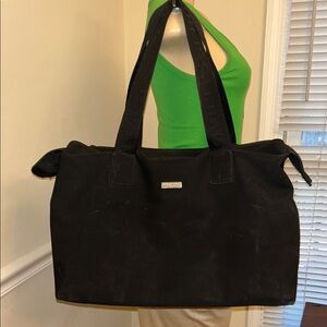 Authentic Burberry Fragrances Black Nylon Tote Bag Duffle Large
